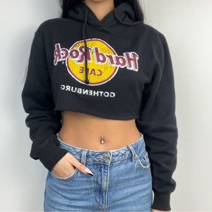CROPPED HARD ROCK CAFE SWEATER